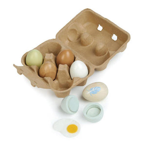 Wooden Eggs - 6pcs - My Happy Helpers Pty Ltd